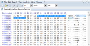 hex editor to repair pst