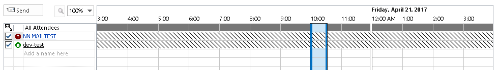 outlook 2016 calendar grid