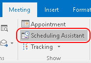 outlook 2016 schedule assistant