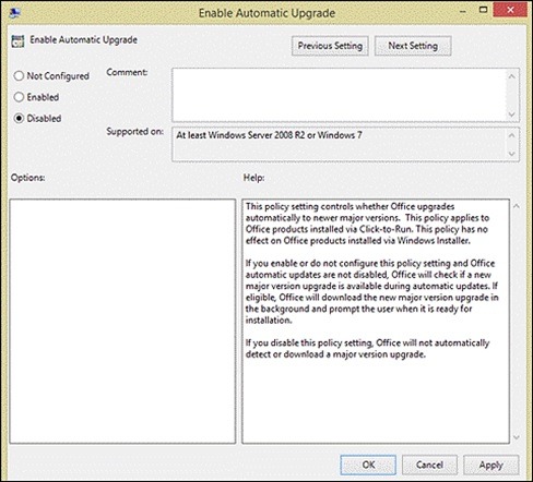 disable add ons office 365