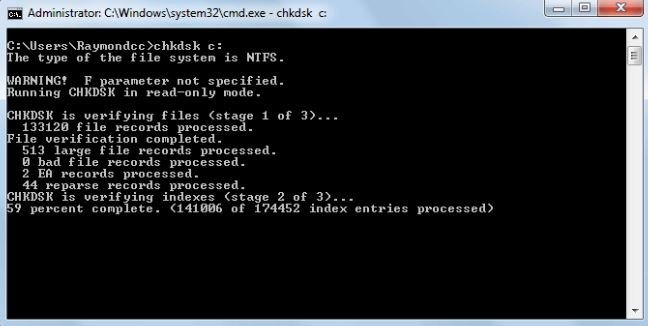 chkdsk in windows 10