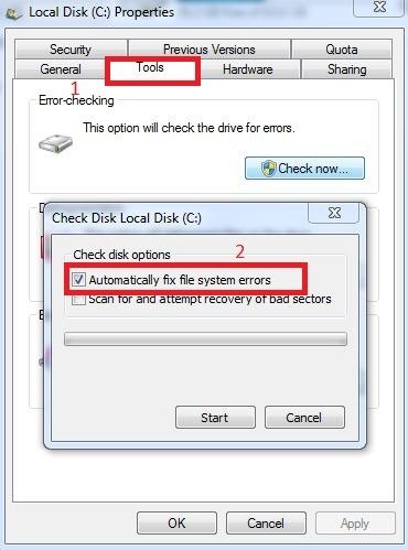 fix CRC error in windows 10