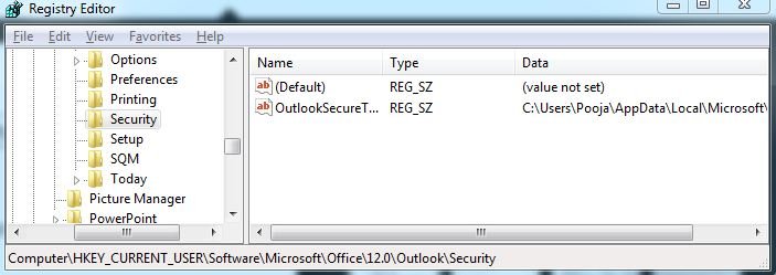 block outlook request need password